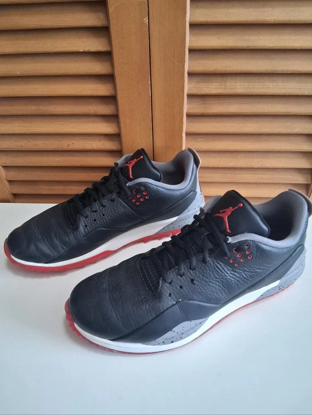 Nike Air Jordan ADG 3 Golf Shoes Black Cement Bred Men's Size 9